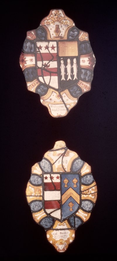 Panels with Washington and Kitson Arms and Washington and Butler Arms from Sulgrave Manor by English School